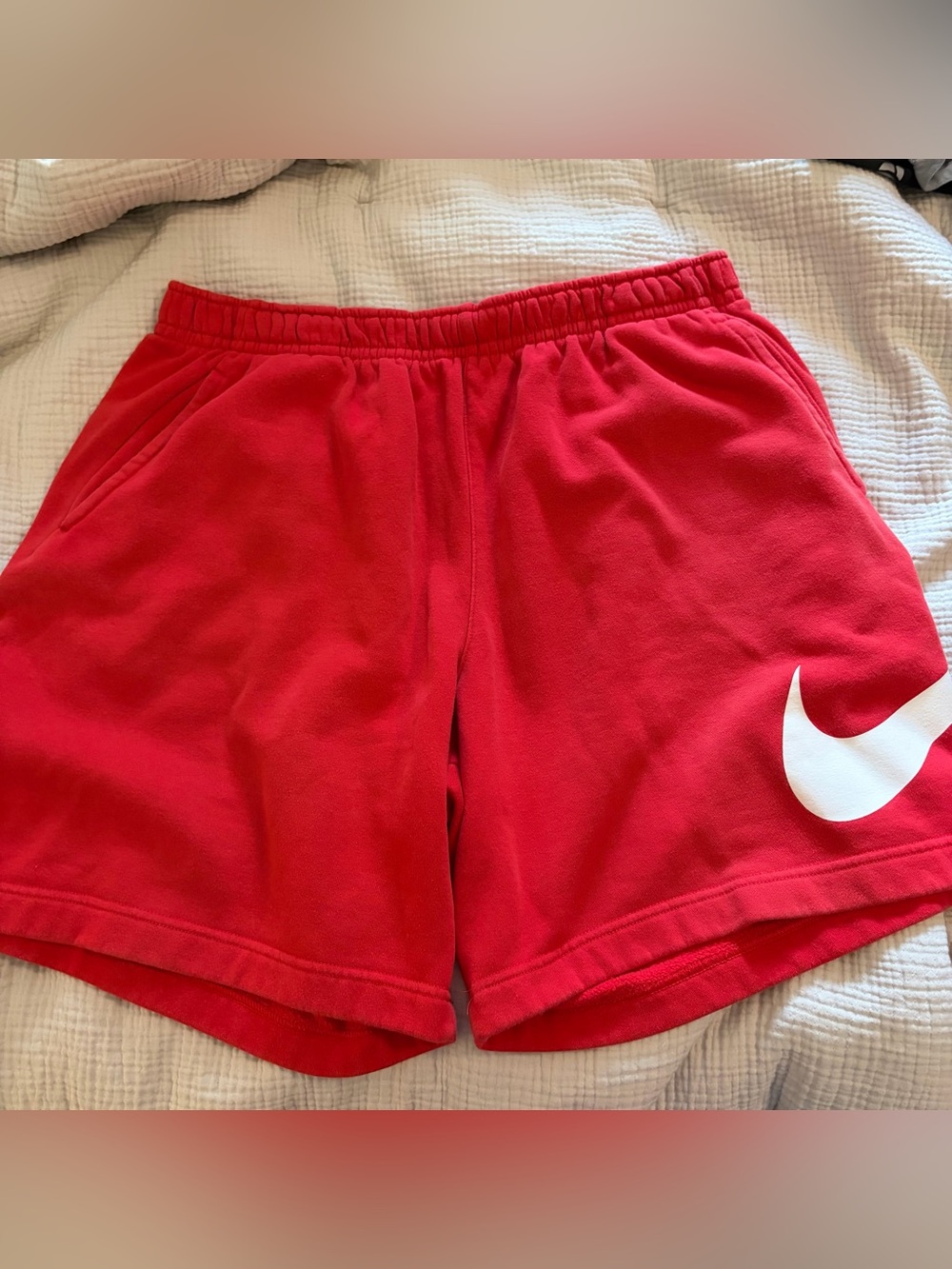 Nike Men’s Red Athletic Shorts with Swoosh SZ XXL